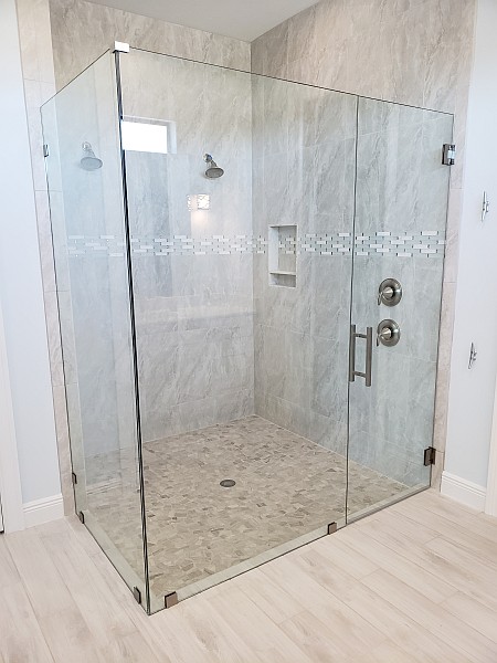 beautiful full glass shower enclosure